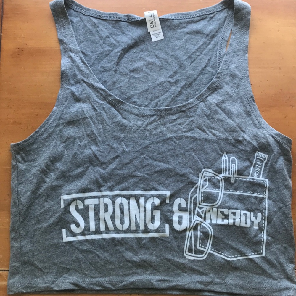FMFM Strong & Nerdy crop top
